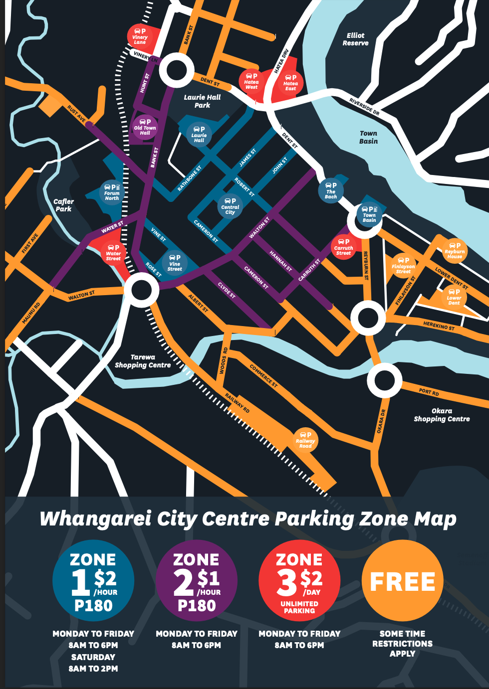 Whangarei Parking Map
